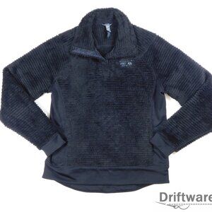 MOUNTAIN HARDWEAR Womens Medium Black Deep Pile Monkey Fleece Pullover Jacket